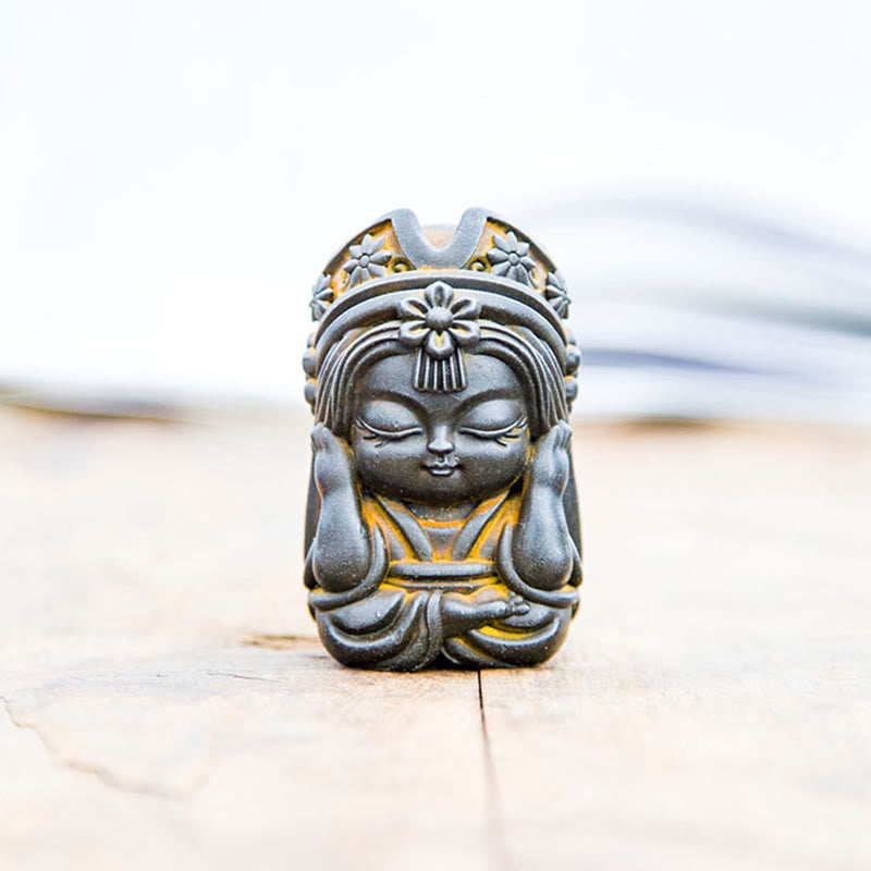 Buddha Stones手作り ザキラム 鉄粉 錆 鋳造 樹脂 像 禅 家の装飾 - image 18