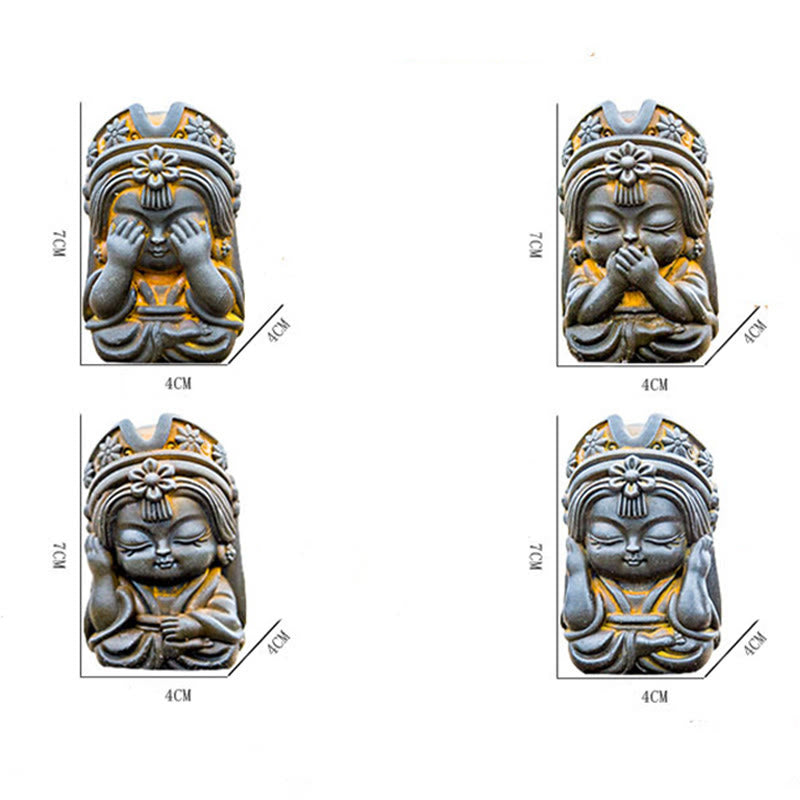 Buddha Stones手作り ザキラム 鉄粉 錆 鋳造 樹脂 像 禅 家の装飾 - image 9
