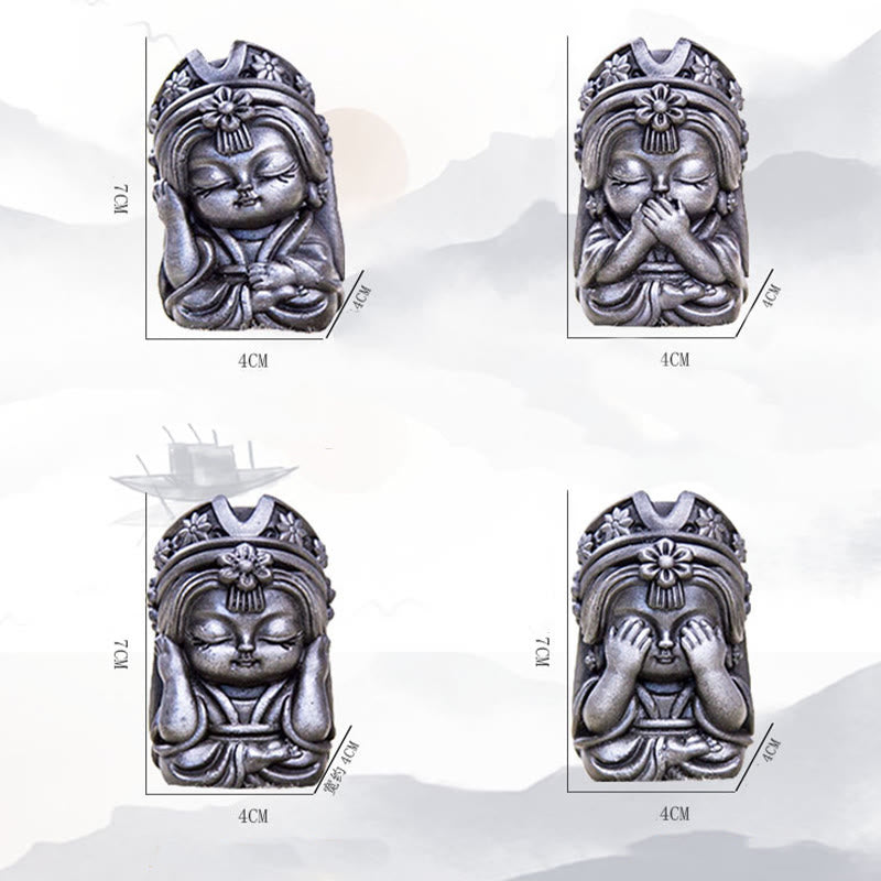 Buddha Stones手作り ザキラム 鉄粉 錆 鋳造 樹脂 像 禅 家の装飾 - image 39