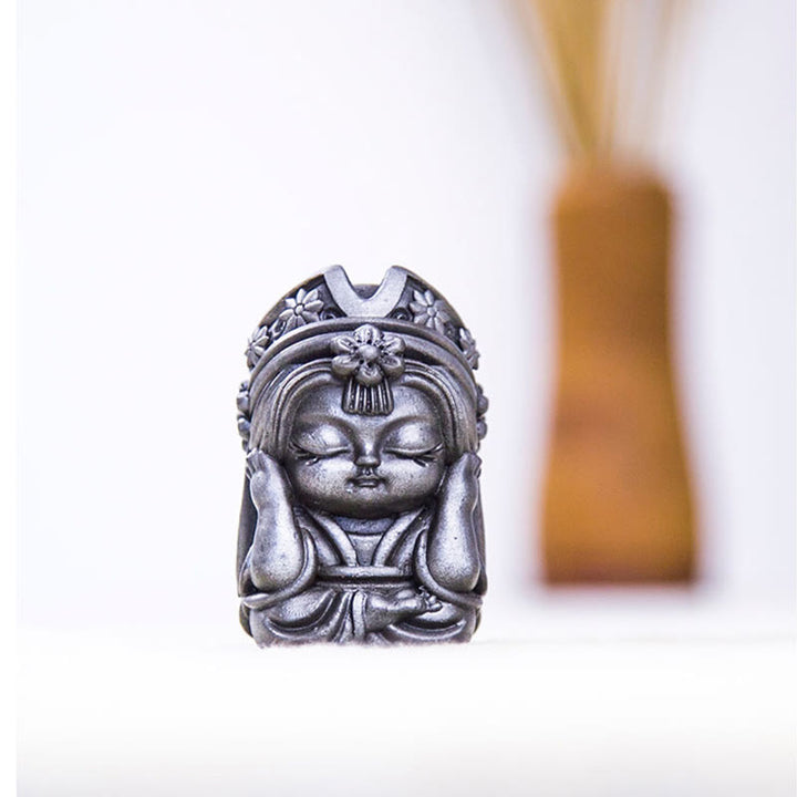 Buddha Stones手作り ザキラム 鉄粉 錆 鋳造 樹脂 像 禅 家の装飾 - image 30