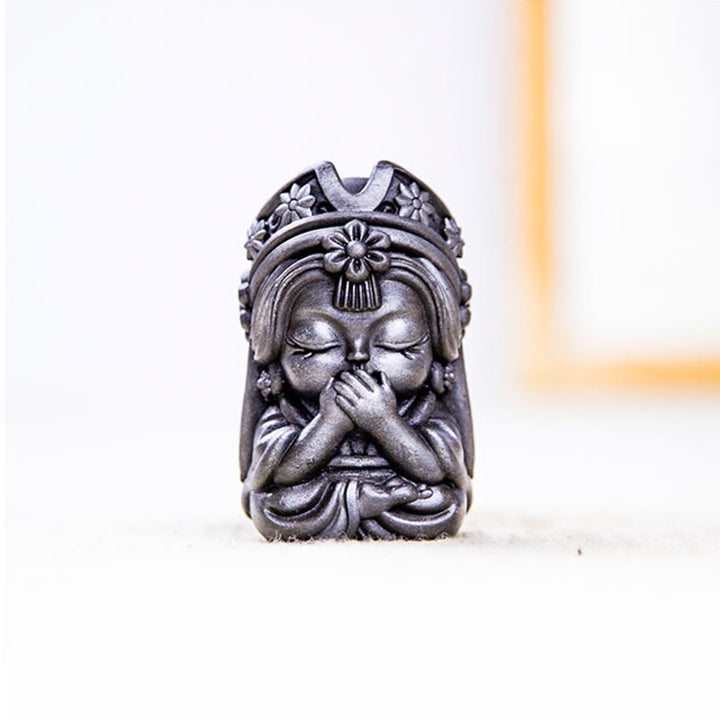 Buddha Stones手作り ザキラム 鉄粉 錆 鋳造 樹脂 像 禅 家の装飾 - image 22