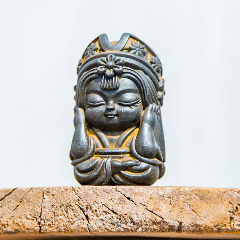 Buddha Stones手作り ザキラム 鉄粉 錆 鋳造 樹脂 像 禅 家の装飾 - image 19
