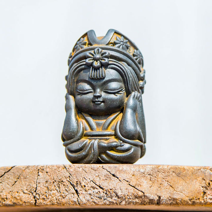 Buddha Stones手作り ザキラム 鉄粉 錆 鋳造 樹脂 像 禅 家の装飾 - image 19
