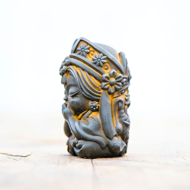 Buddha Stones手作り ザキラム 鉄粉 錆 鋳造 樹脂 像 禅 家の装飾 - image 11