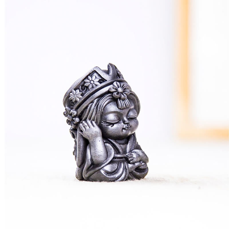 Buddha Stones手作り ザキラム 鉄粉 錆 鋳造 樹脂 像 禅 家の装飾 - image 26
