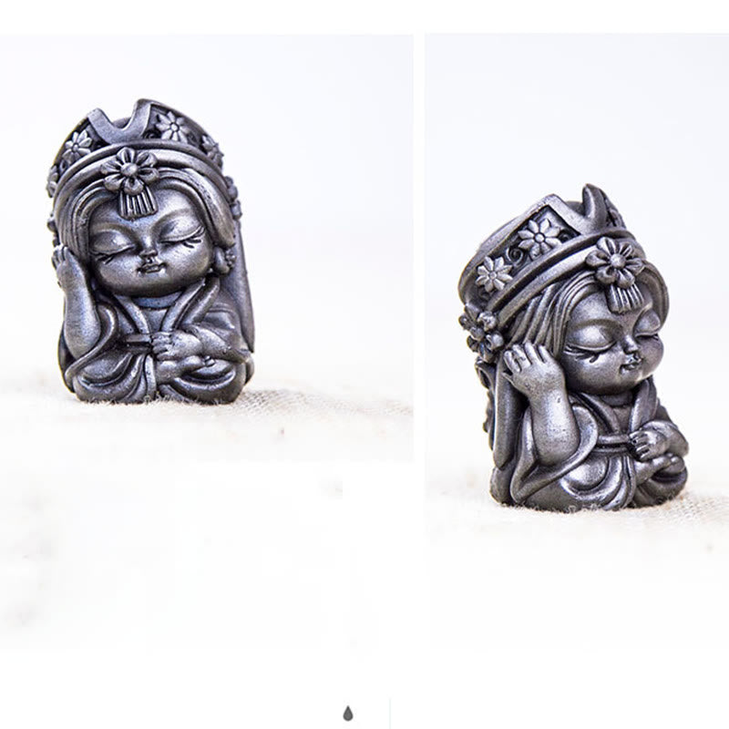 Buddha Stones手作り ザキラム 鉄粉 錆 鋳造 樹脂 像 禅 家の装飾 - image 27