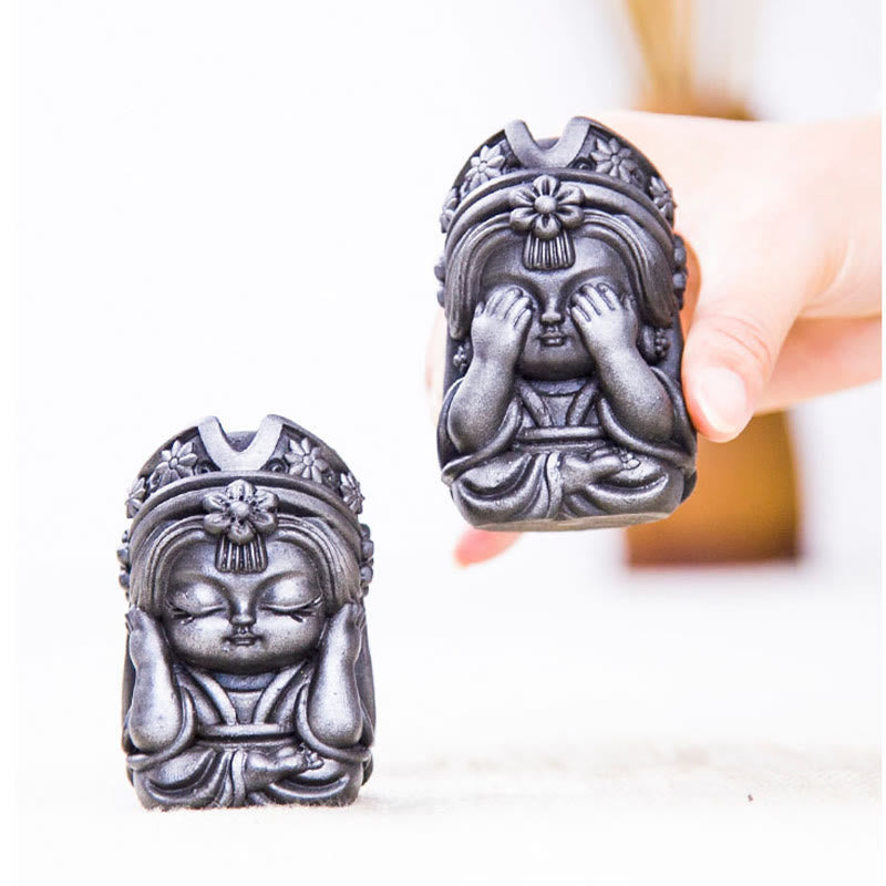 Buddha Stones手作り ザキラム 鉄粉 錆 鋳造 樹脂 像 禅 家の装飾 - image 32