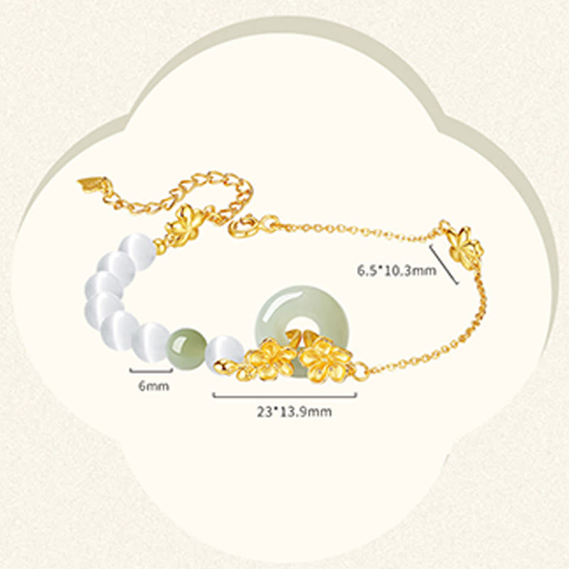 Buddha Stonesクリソベリル 和田翡翠 999スターリングシルバー ラブブレスレット - image 11