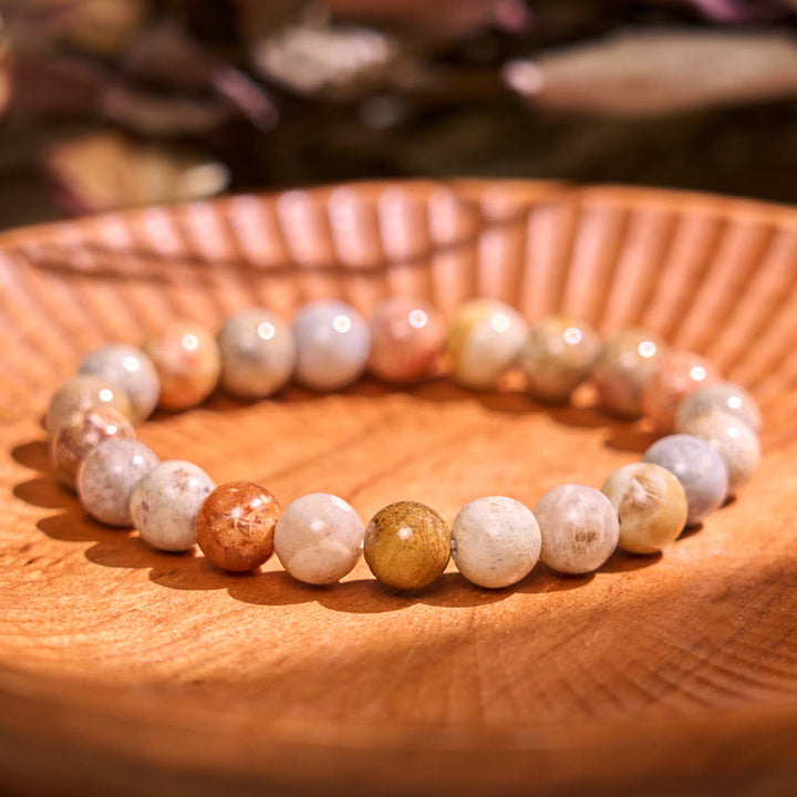Buddha Stonesサンゴ慈悲ブレスレット