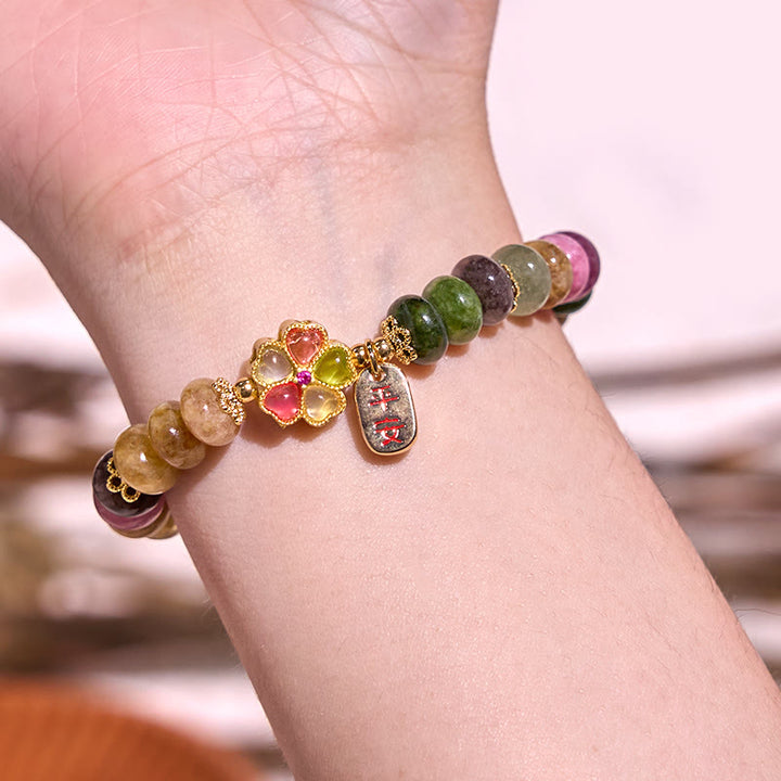 Buddha Stones トルマリン翡翠 安全・健康・愛を願うブレスレット