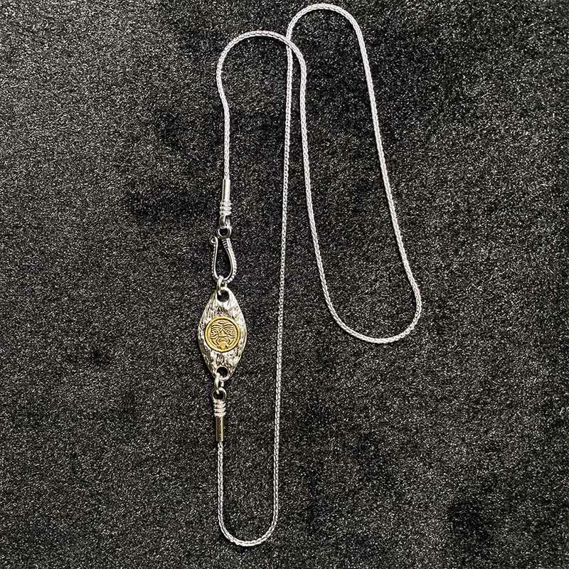 Buddha Stones925 スターリングシルバー チベット イエロー ジャンバラ 富の神 ジビーズオーム・マニ・パドメ・フム幸福のネックレスペンダント - image 17