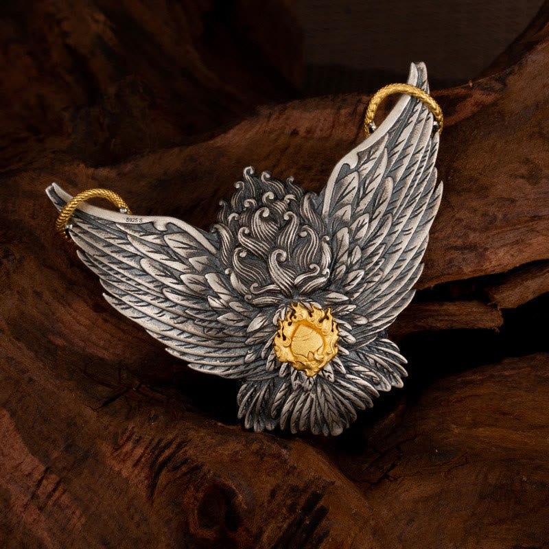 Buddha Stones925 スターリングシルバー チベット ガルーダ 鳥 龍 蛇 知恵 ネックレス ペンダント - image 3