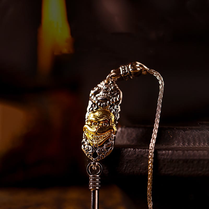 Buddha Stones925 スターリングシルバー チベット ザキラム 富の女神 ジビーズ 守護ネックレス ペンダント