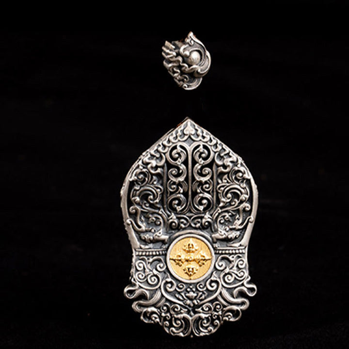Buddha Stones925 スターリングシルバー チベット ザキラム 富の女神 ジビーズ 守護ネックレス ペンダント
