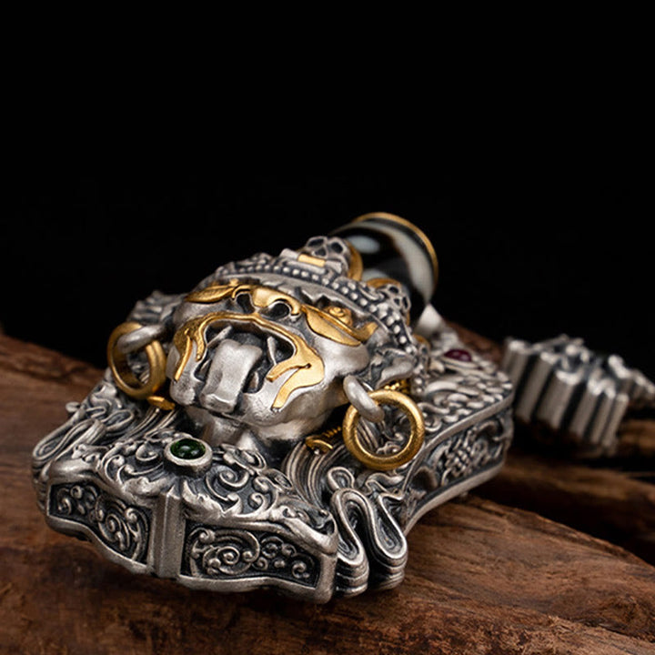 Buddha Stones925 スターリングシルバー チベット ザキラム 富の女神 ジビーズ 守護ネックレス ペンダント
