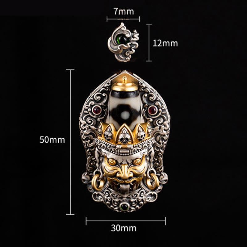 Buddha Stones925 スターリングシルバー チベット ザキラム 富の女神 ジビーズ 守護ネックレス ペンダント