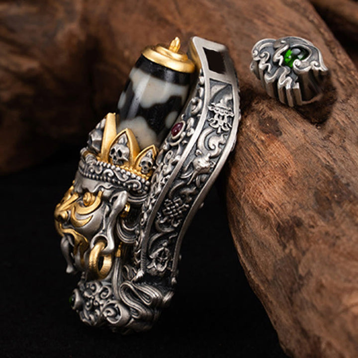 Buddha Stones925 スターリングシルバー チベット ザキラム 富の女神 ジビーズ 守護ネックレス ペンダント