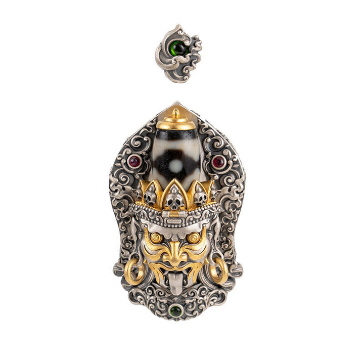 Buddha Stones925 スターリングシルバー チベット ザキラム 富の女神 ジビーズ 守護ネックレス ペンダント
