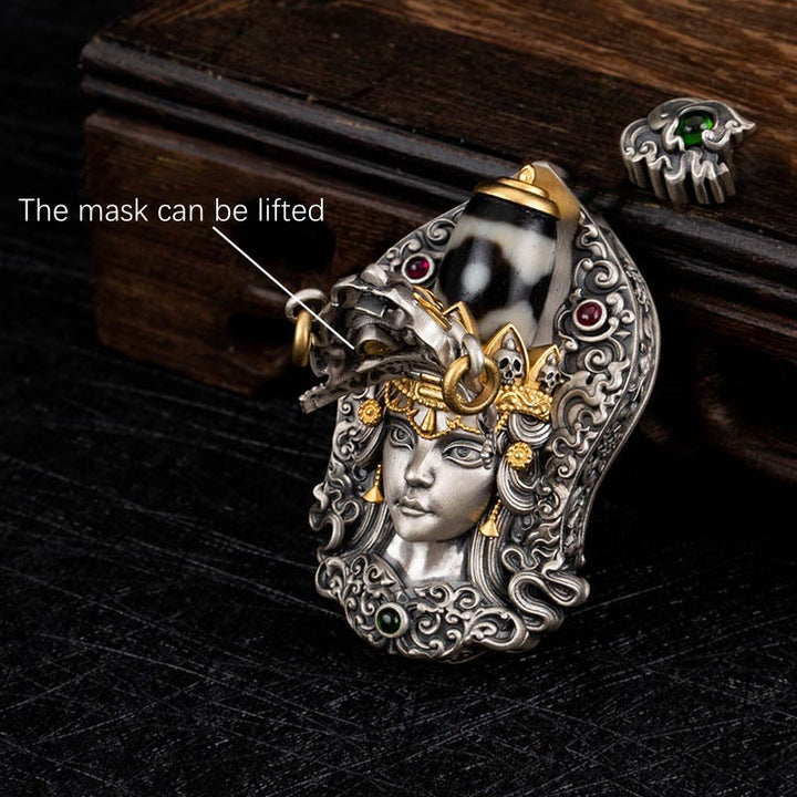 Buddha Stones925 スターリングシルバー チベット ザキラム 富の女神 ジビーズ 守護ネックレス ペンダント