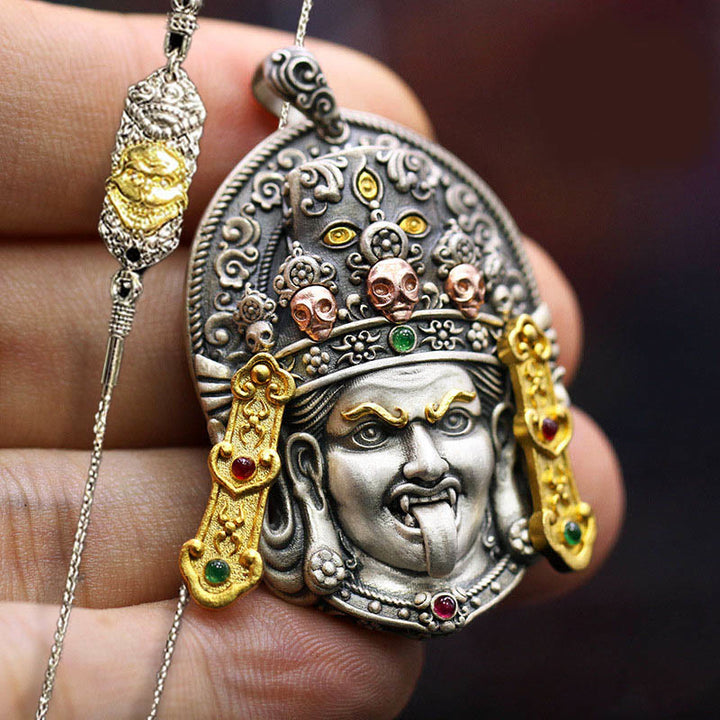 Buddha Stones925 スターリングシルバー チベット ザキラム 富の女神 悪霊除け ネックレス ペンダント