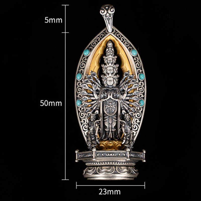 Buddha Stones925 スターリングシルバー 千手観音 観音菩薩 富のネックレスペンダント - image 10