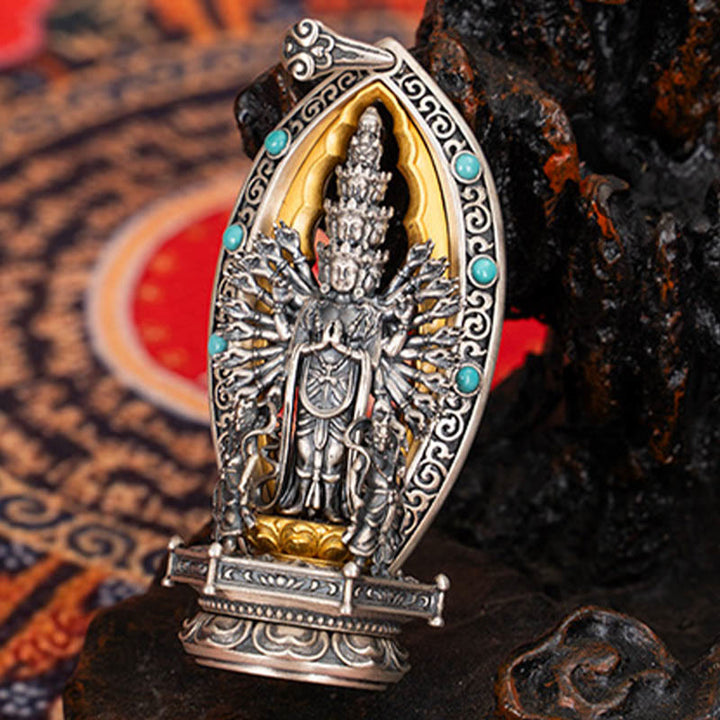 Buddha Stones925 スターリングシルバー 千手観音 観音菩薩 富のネックレスペンダント - image 5
