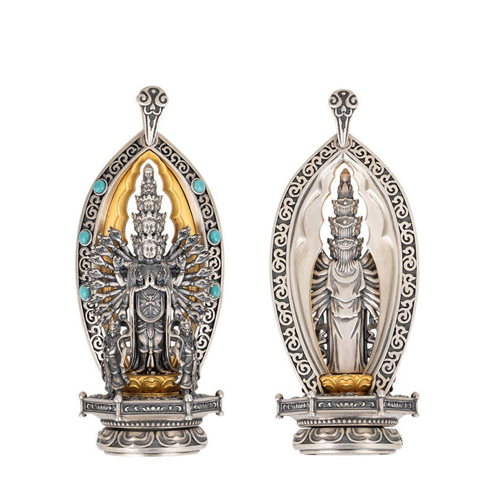 Buddha Stones925 スターリングシルバー 千手観音 観音菩薩 富のネックレスペンダント - image 12