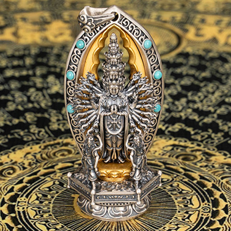 Buddha Stones925 スターリングシルバー 千手観音 観音菩薩 富のネックレスペンダント - image 9