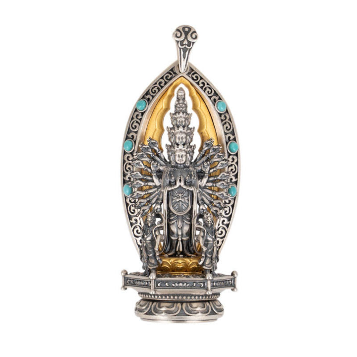 Buddha Stones925 スターリングシルバー 千手観音 観音菩薩 富のネックレスペンダント - image 13