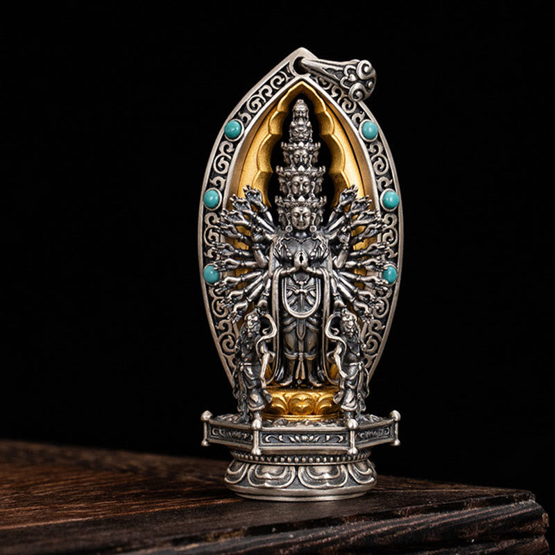 Buddha Stones925 スターリングシルバー 千手観音 観音菩薩 富のネックレスペンダント - image 2