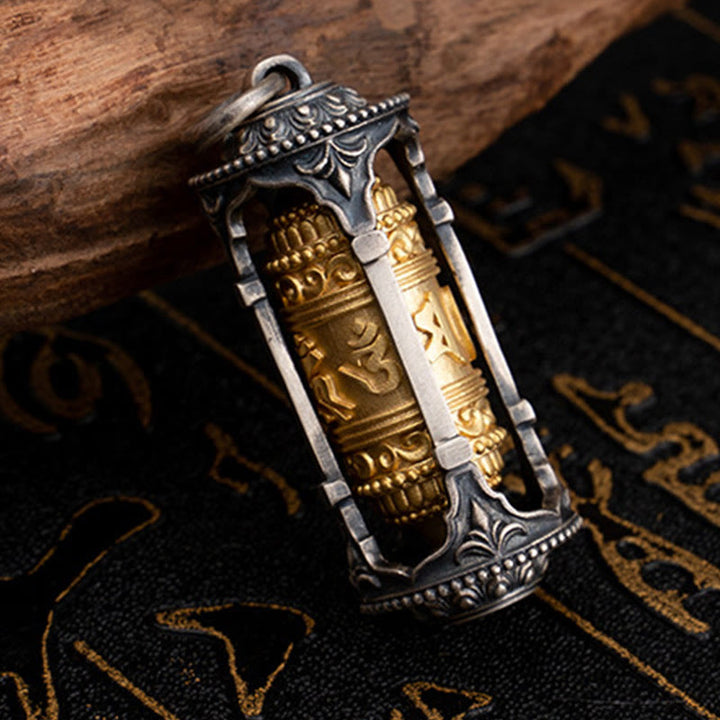 Buddha Stones925 スターリングシルバー チベットの祈祷ホイールオーム・マニ・パドメ・フム知恵のネックレスペンダント - image 3