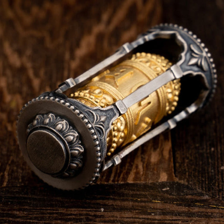 Buddha Stones925 スターリングシルバー チベットの祈祷ホイールオーム・マニ・パドメ・フム知恵のネックレスペンダント - image 4