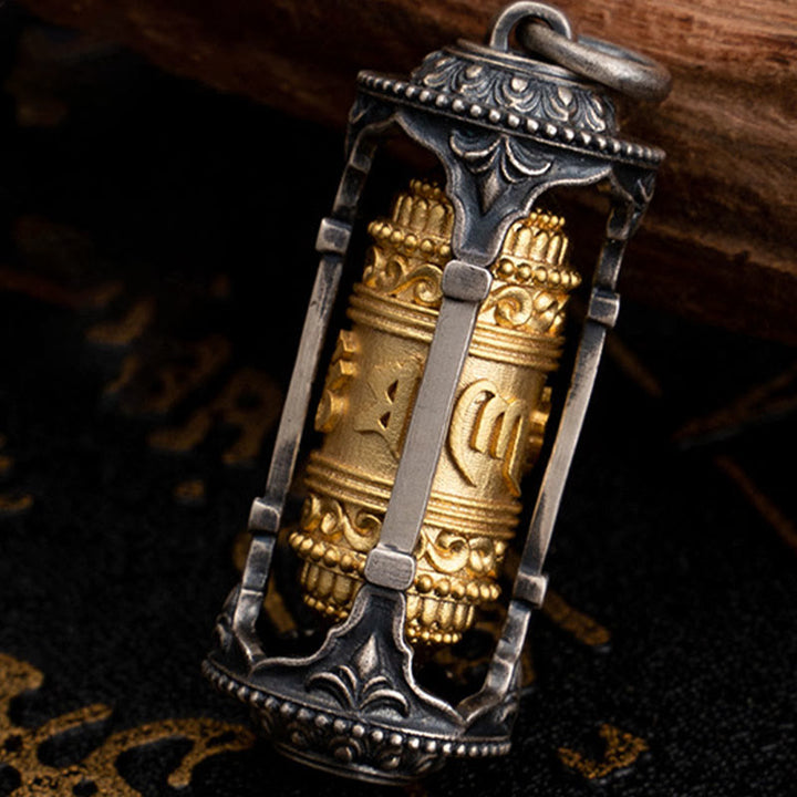Buddha Stones925 スターリングシルバー チベットの祈祷ホイールオーム・マニ・パドメ・フム知恵のネックレスペンダント - image 9