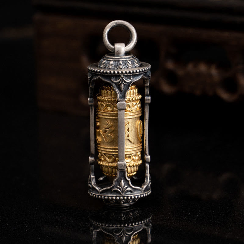 Buddha Stones925 スターリングシルバー チベットの祈祷ホイールオーム・マニ・パドメ・フム知恵のネックレスペンダント - image 5