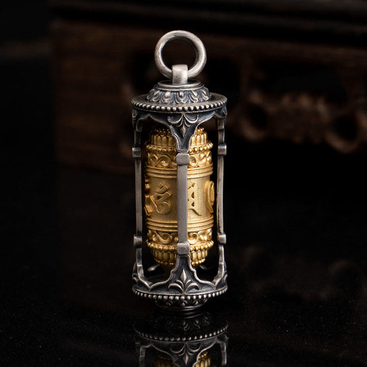 Buddha Stones925 スターリングシルバー チベットの祈祷ホイールオーム・マニ・パドメ・フム知恵のネックレスペンダント - image 5