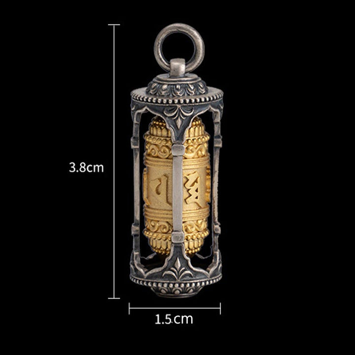 Buddha Stones925 スターリングシルバー チベットの祈祷ホイールオーム・マニ・パドメ・フム知恵のネックレスペンダント - image 12