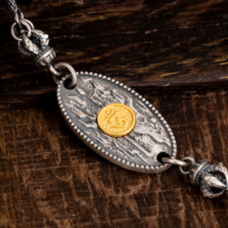 Buddha Stones925 スターリングシルバー チベット ザキラム 富の女神 菩薩 多羅オーム・マニ・パドメ・フム守護 メタルチェーンネックレス - image 5