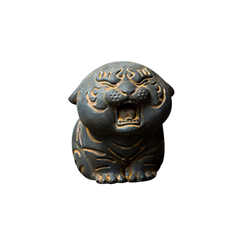 Buddha Stones ミニ虎の樹脂置物｜鉄粉入り・錆加工風インテリアオブジェ