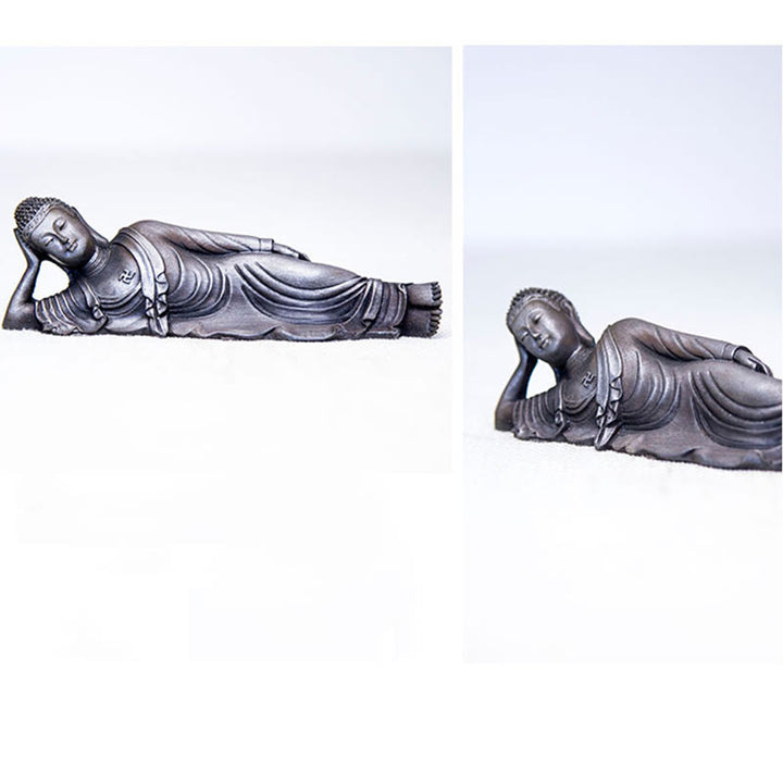 Buddha Stones涅槃仏 釈迦牟尼 鉄粉 錆 鋳造 樹脂 像 室内装飾