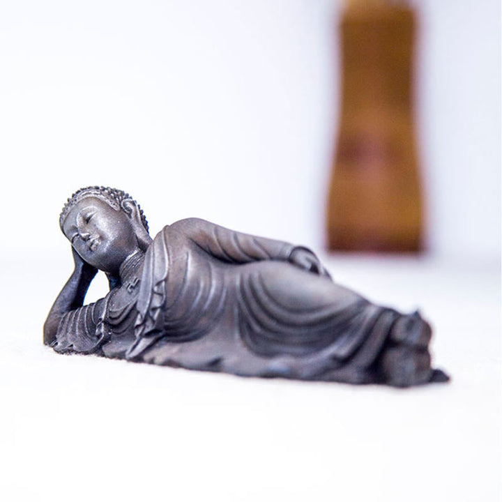 Buddha Stones涅槃仏 釈迦牟尼 鉄粉 錆 鋳造 樹脂 像 室内装飾