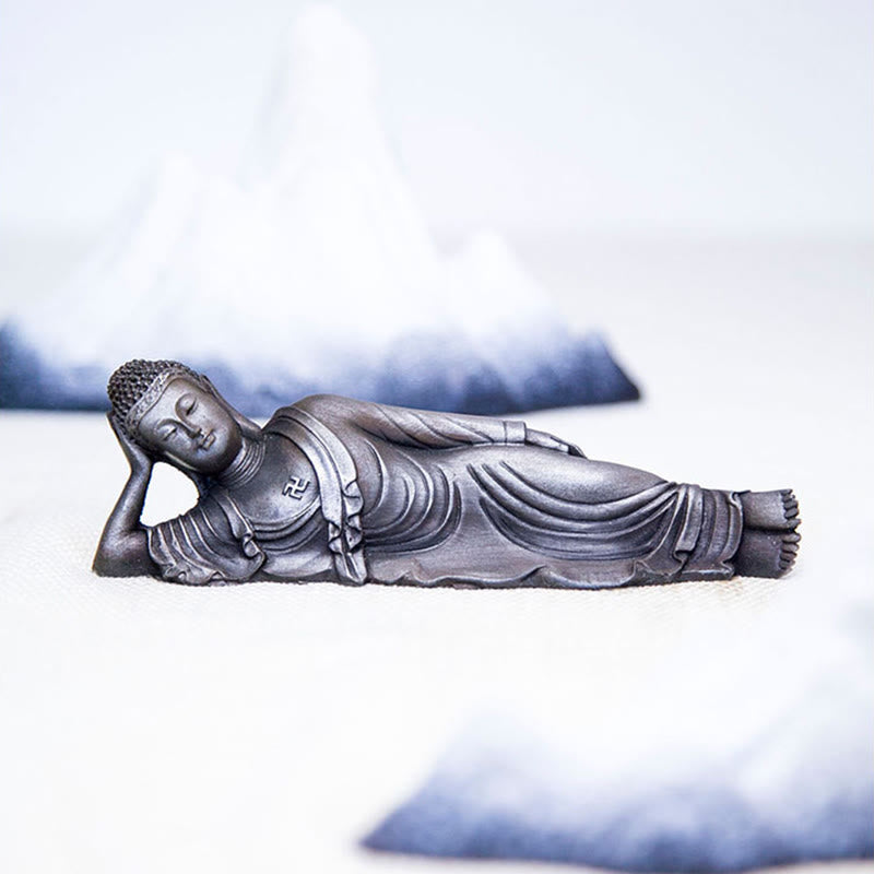 Buddha Stones涅槃仏 釈迦牟尼 鉄粉 錆 鋳造 樹脂 像 室内装飾