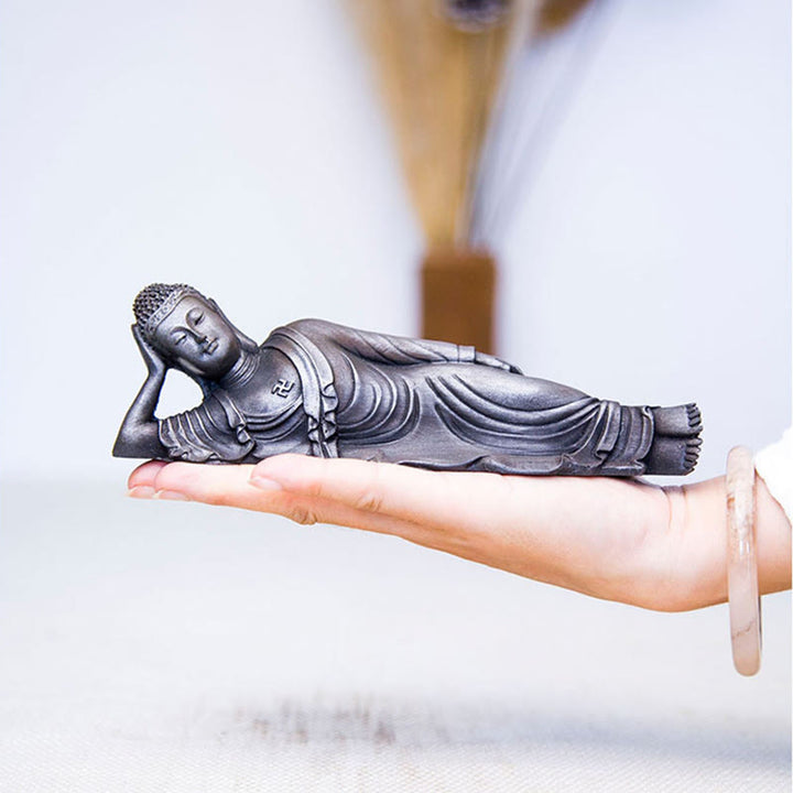 Buddha Stones涅槃仏 釈迦牟尼 鉄粉 錆 鋳造 樹脂 像 室内装飾