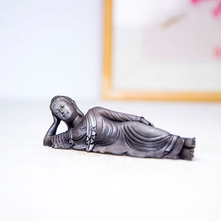 Buddha Stones涅槃仏 釈迦牟尼 鉄粉 錆 鋳造 樹脂 像 室内装飾