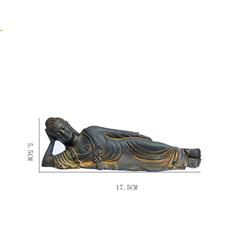 Buddha Stones涅槃仏 釈迦牟尼 鉄粉 錆 鋳造 樹脂 像 室内装飾