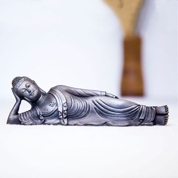 Buddha Stones涅槃仏 釈迦牟尼 鉄粉 錆 鋳造 樹脂 像 室内装飾