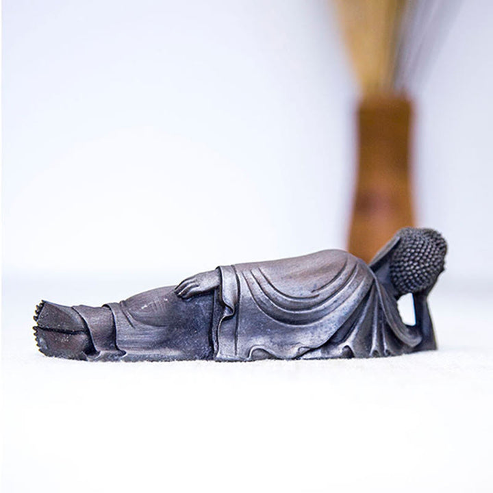 Buddha Stones涅槃仏 釈迦牟尼 鉄粉 錆 鋳造 樹脂 像 室内装飾
