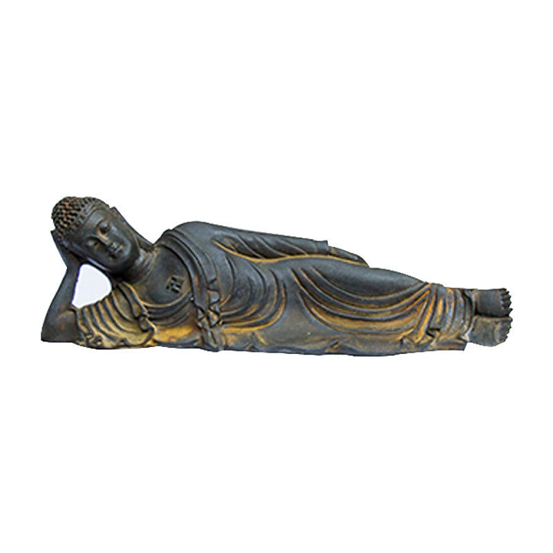 Buddha Stones涅槃仏 釈迦牟尼 鉄粉 錆 鋳造 樹脂 像 室内装飾
