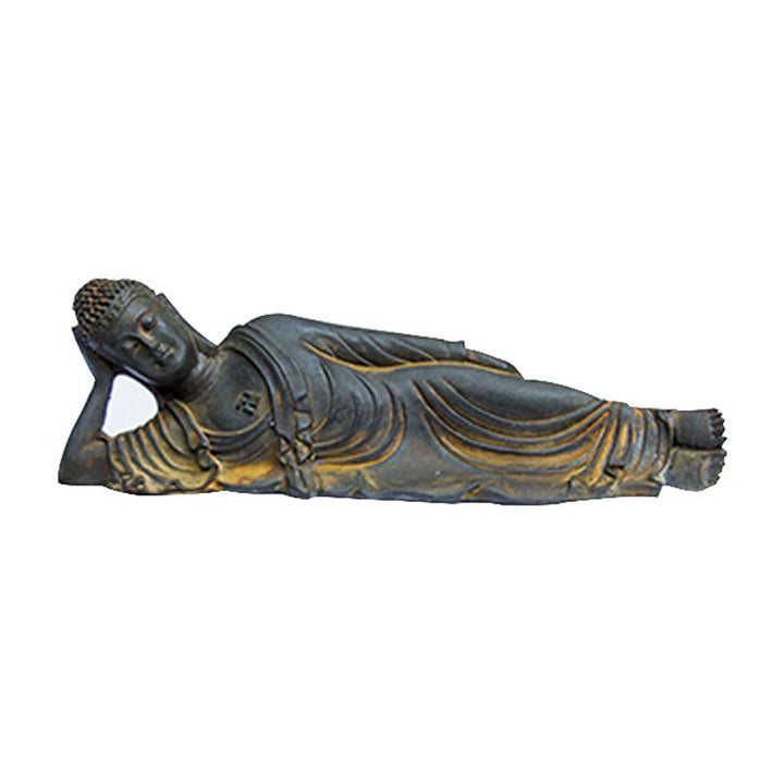 Buddha Stones涅槃仏 釈迦牟尼 鉄粉 錆 鋳造 樹脂 像 室内装飾