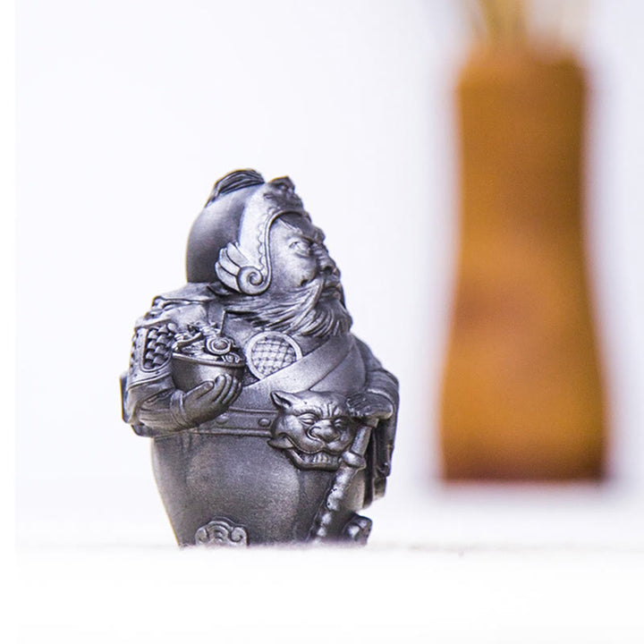 Buddha Stones手作り 文武両道 富の神 鉄粉 錆 鋳造 樹脂 像 家の装飾