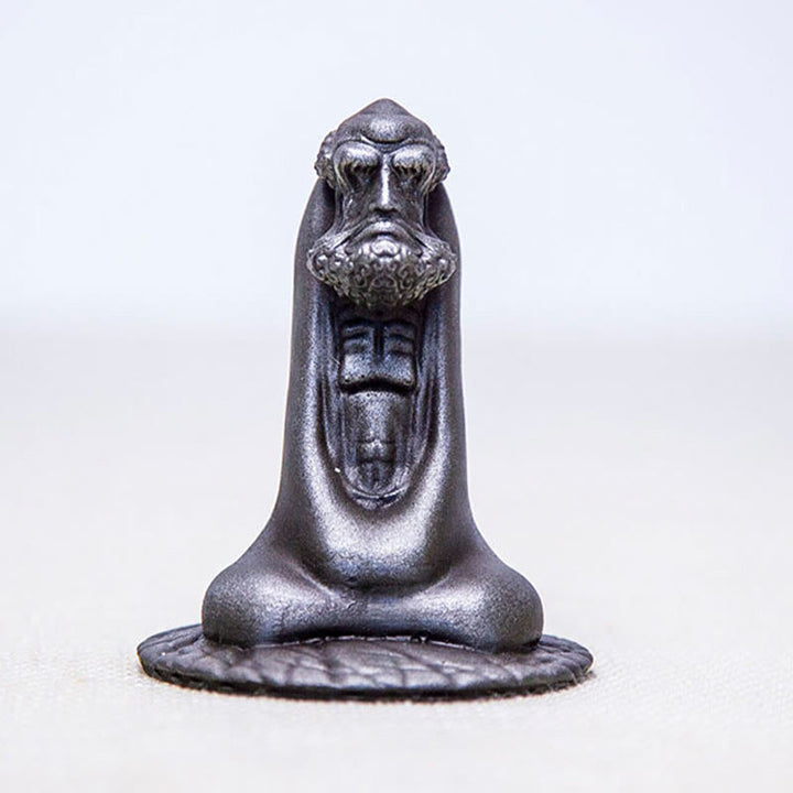 Buddha Stones手作り 達磨 鉄粉 錆 鋳造 樹脂 像 室内装飾